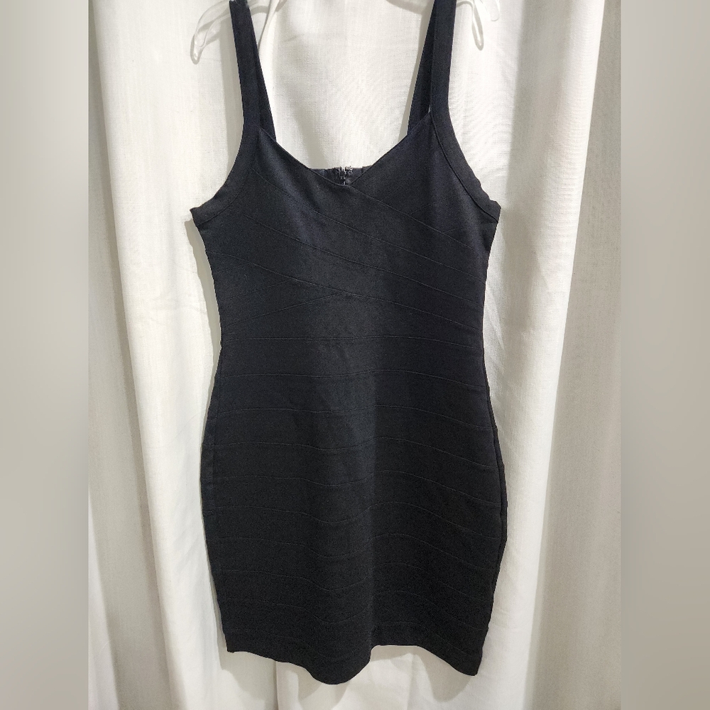 New Express Black Bodycon Bandage mini Dress M